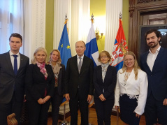 8. oktobar 2024. Narodni poslanici sa predsednikom Parlamenta Republike Finske i delegacijom